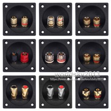 2pcs Square 2 Way Speaker Junction Box Speaker Terminal Binding Post 57x57mm ABS