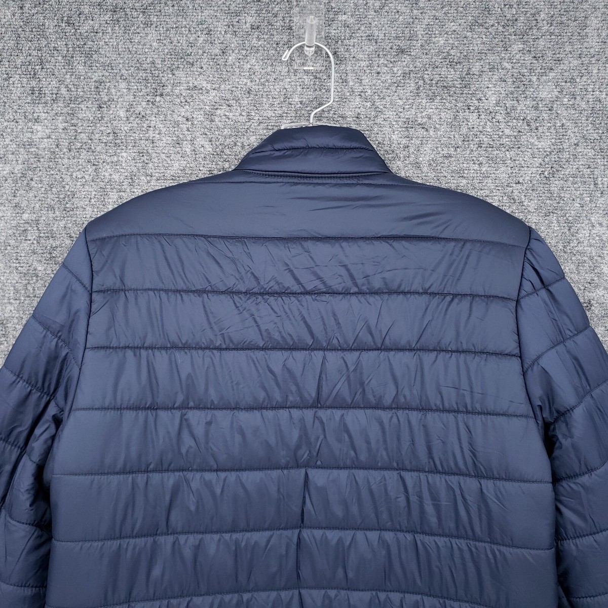 Eddie Bauer Jacket Mens S Small Navy Blue Puffer Full Zip