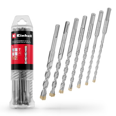 Original Einhell 7-tlg. SDS Plus Hammerbohrer-Set, 160 mm (aus 40Cr Werkzeugstah