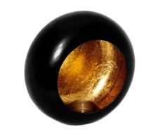 Teelichthalter schwarz Gold Rechaudkerzen Windlicht Metall Teelicht Wandteelicht