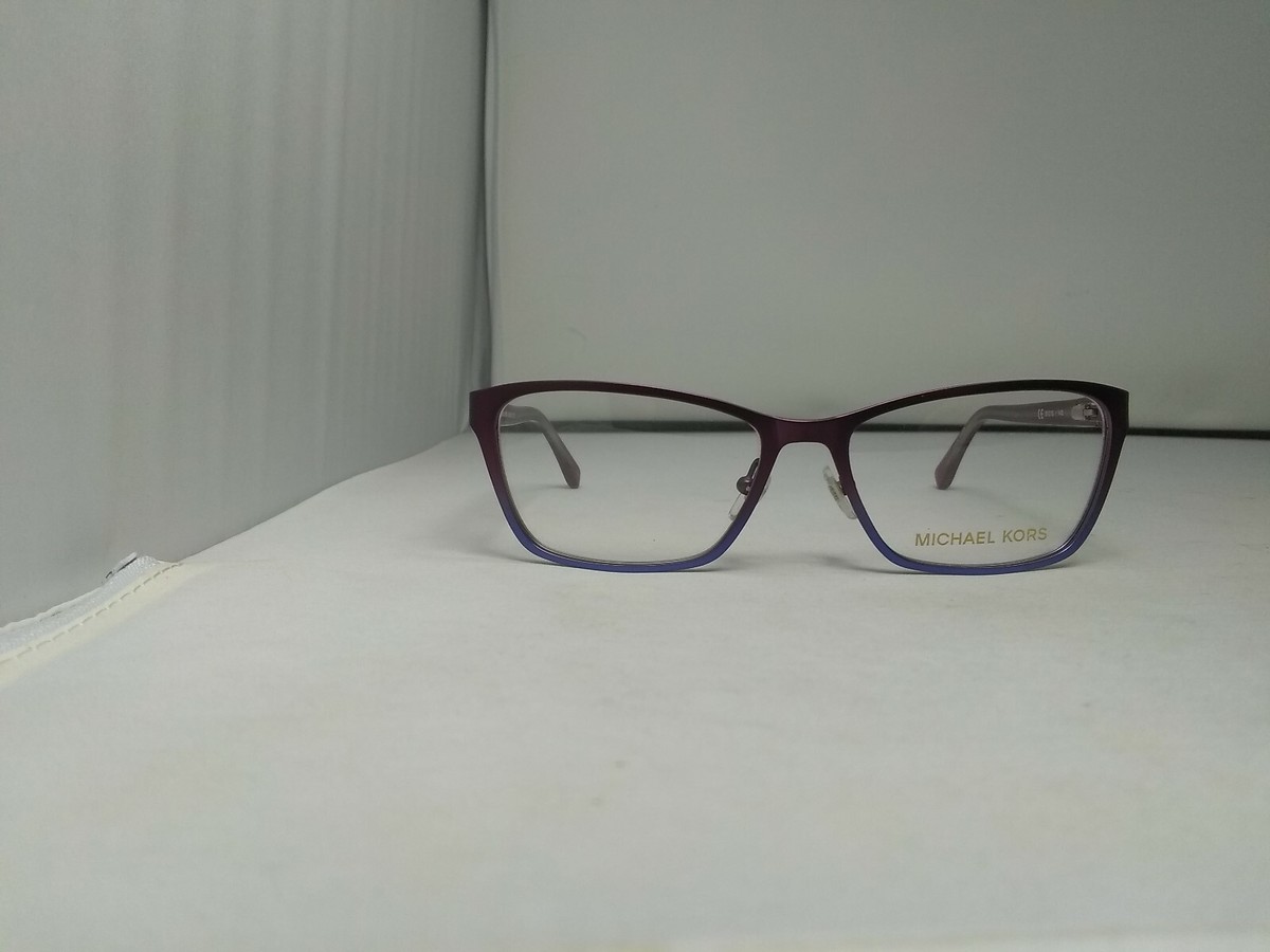 NEW MICHAEL KORS women\'s mk343 rectangle eyeglasses in blue New Michael Kors Gray Clear Ombre Oval Rectangle Eyeglasses  main image 3