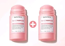 2X SKINTIFIC Niacinamide Clay Mask Stick (as brightening booster) 40g