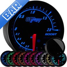 Glowshift Bar Turbo Boostvac Gauge Kit W Electronic Sensor Elite 10 Color