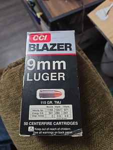 CCI Blazer 9mm Luger 115gr Tmj Aluminum Case Empty Ammo Box With Insert