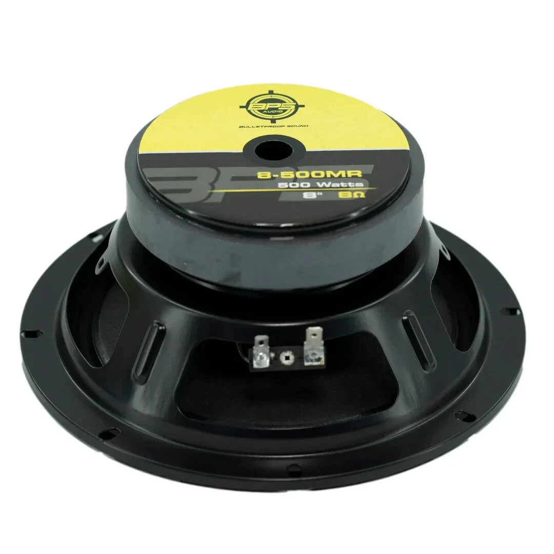 2x BPS AUDIO 8" MIDRANGE CAR SPEAKERS 8-500MR PRO AUDIO 8 Ohm 500W 1 PAIR