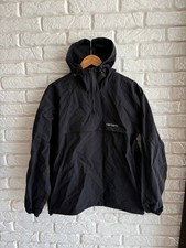 Black nylon anorak jacket with hood Carhartt windbreaker pullover size M