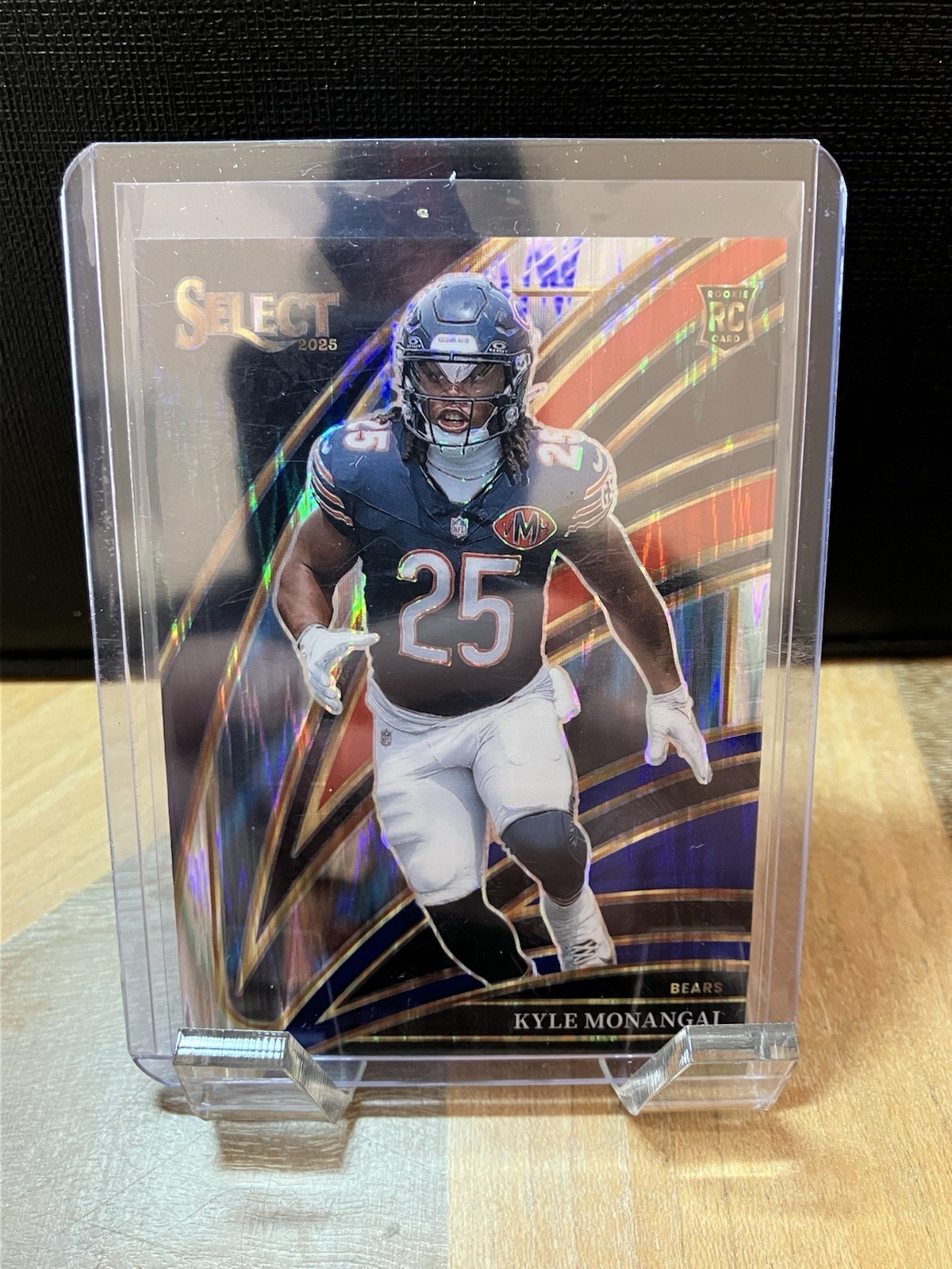2025 Panini Select - Club Level Kyle Monangai #274 Red & Blue Shock Prizm (RC)