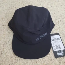 Arc'teryx Paltz Cap Hat Large/XL Black Softshell 5 Panel Outdoor Hiking NWT