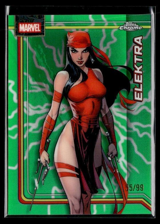 2026 Topps Chrome Marvel #116 Elektra Green Refractor 55/99