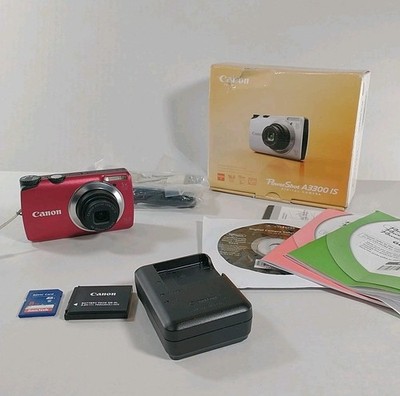 Canon PowerShot A3500 IS 16.0MP Digital Camera - Red for sale