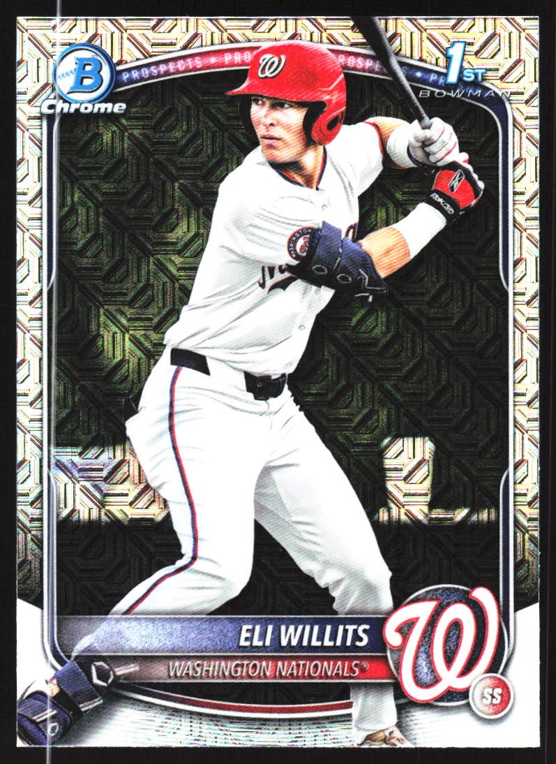 2025 Bowman Draft #BDC-1 Eli Willits Chrome Mojo Refractor