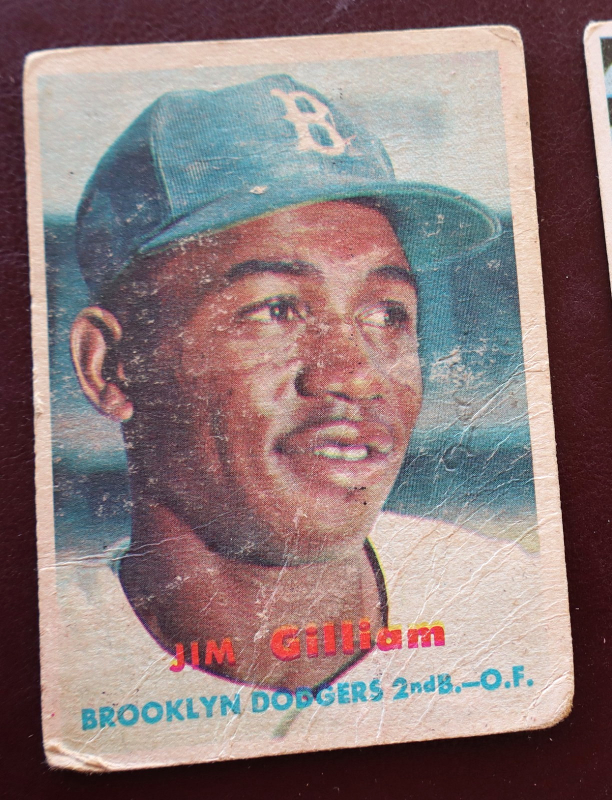 1957 Topps Jim Gilliam (Brooklyn Dodgers) #115 Low Grade