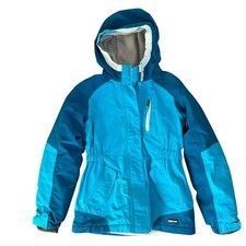 Lands End Kids Coat Size Medium 10-12 Blue "Squall" Full Zip Insulated Winter