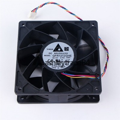 One DC12V 2.70A 4Pin QFR1212GHE 6000 Fan For Antminer S7,S9,D3,L3+,E9+ #ff