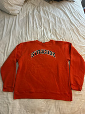 Vtg 90s Syracuse University Crewneck Sweatshirt XL Orange Cotton Exchange USA