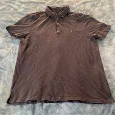 All Saints Charcoal Polo Shirt