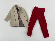 KEN DOLL COAT JACKET OPEN ROAD 985 VTG TOGGLES WITH RED PANTS 1961