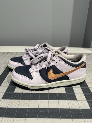 Nike Dunk Low Purple Lavender Rose Gold Sneakers Kids Size 4.5Y DX1663 400