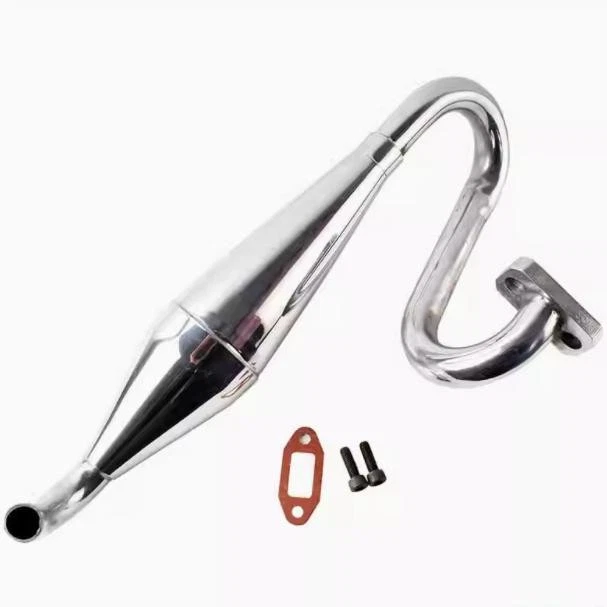 HSP 050024 Alloy Polished Exhaust Tuned Pipe Muffler Redcat Rampage MT TT 94050 - Image 4 of 4