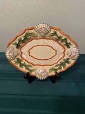 Fitz and Floyd Classics Sea Shell & SeaWeed . Small Oval platter  9.5  x 7.5 "