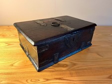 Antique Early 17th Century Spanish Wooden Box or Casket