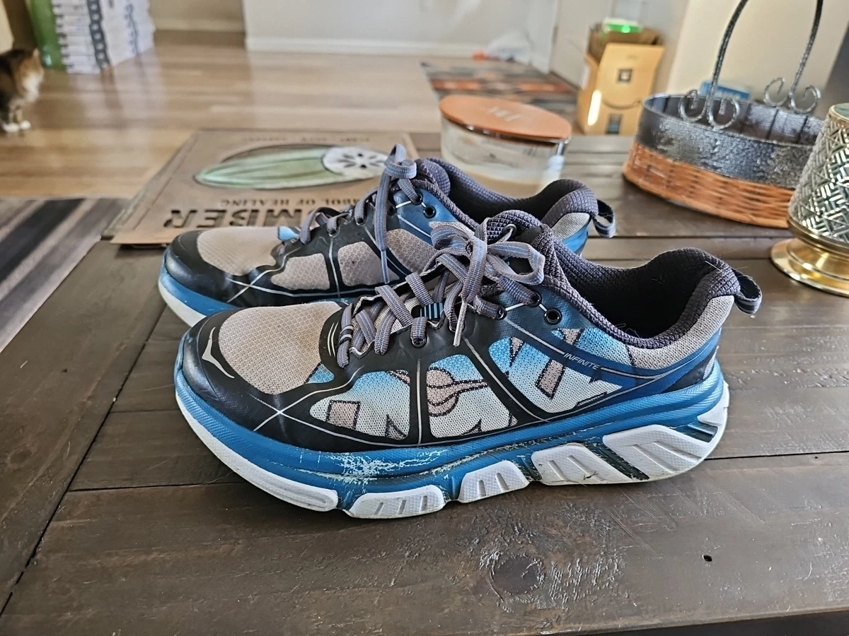Hoka One One Mens‎ 12.5 D Running Sneakers Blue/Graphite Color way HOKA Men main image 3