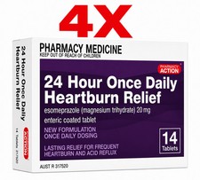 Pharmacy Action 24 Hour Once Daily Heartburn Relief 56 Tablets Same as Nexium