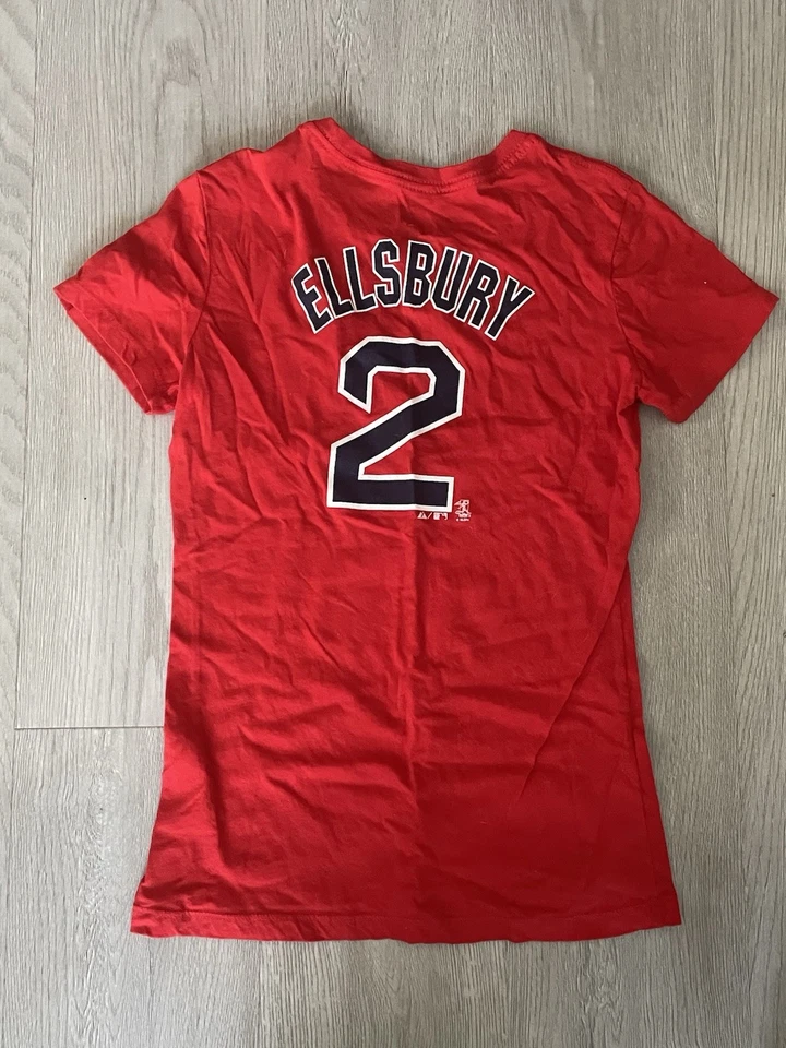 Boston Red Sox Majestuosa Camiseta Mediana Adulto/Mujer - #2 Jacoby Ellsbury Foto 3 de 4