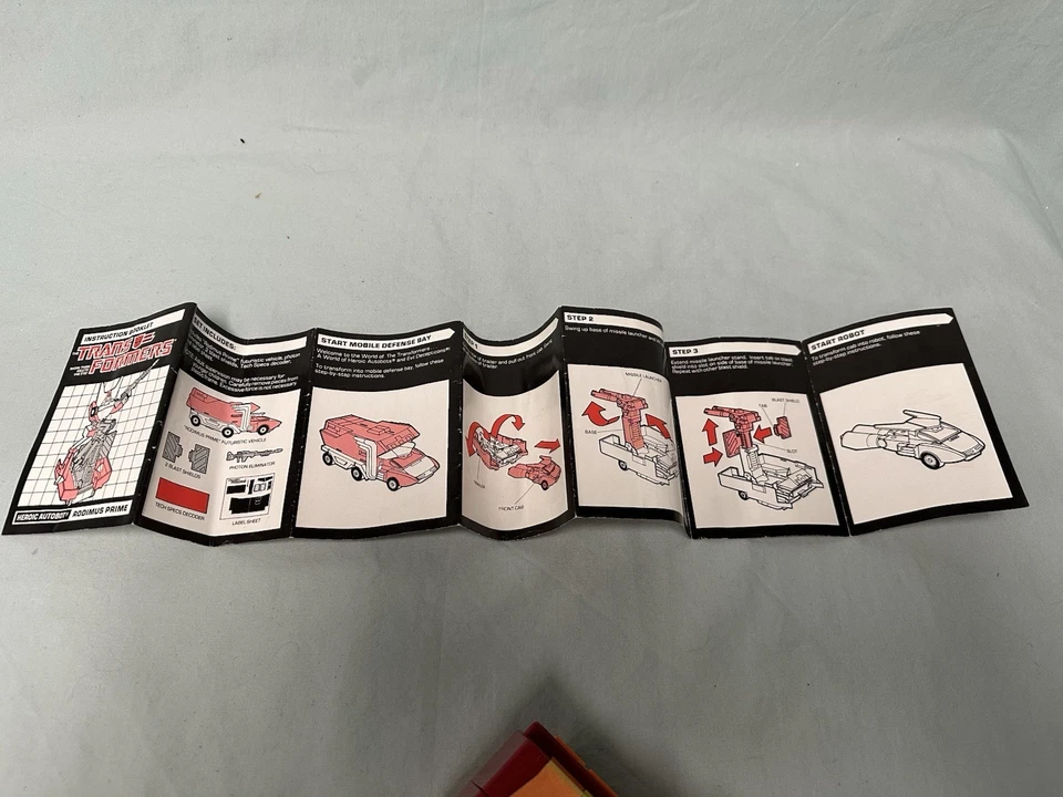 G1 Transformers Rodimus Prime 100% Complete Autobot Very Clean NICE 1986 - Image 3 of 4