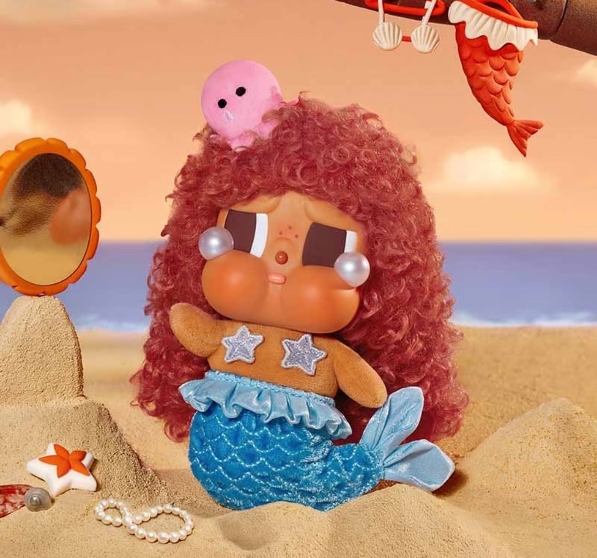 ぬいぐるみ CRYBABY VACATION MODE ON MERBABY TEARS Secret-merbaby Tears - Crybaby Vacation Mode On Series Vinyl Plush