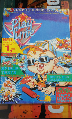 PlayTime 6/91 1991 Magazin + Poster Commodore, Atari, Amiga etc
