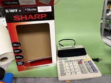 Sharp EL-1801V 12-Digit 2-Color Serial Printing Calculator Tested