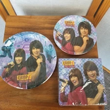 Camp Rock Paper Party Pack Disney Hallmark 2008 Plates Napkin NEW Joe Jonas Demi