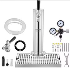 VEVOR Kegerator Tower Kit Single Tap Beer Conversion Kit with Beer Drip Tray