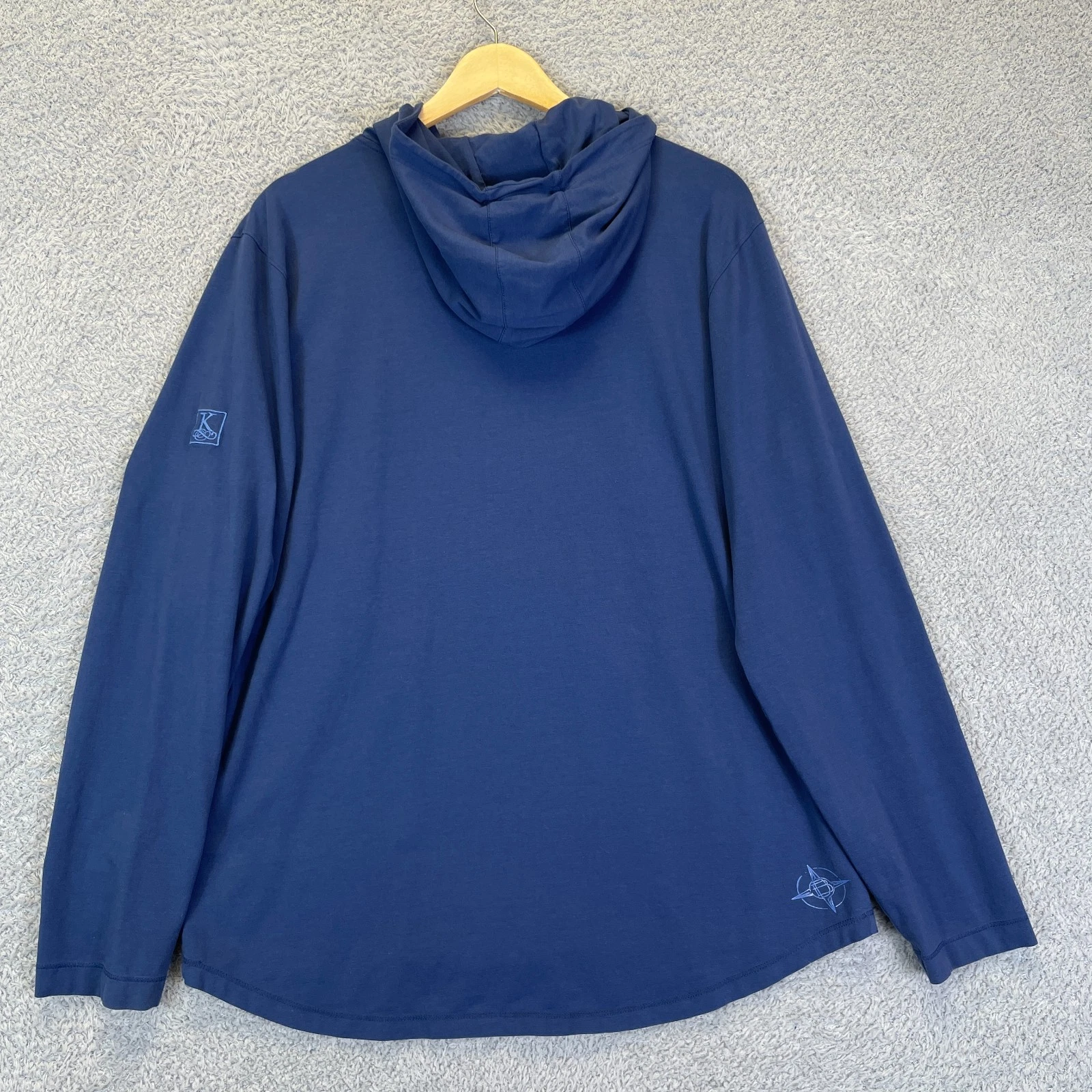 B. Draddy Men’s Golf Lightweight Hoodie Large Blue Pullover Sweatshirt - product detail image 2