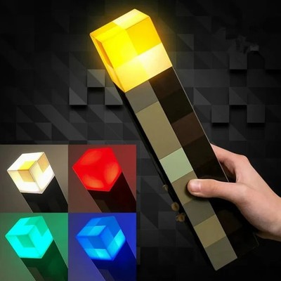 Minecraft Spiel Taschenlampe Lampe LED Nachtlicht Home Decors USB Wiederaufladbar Kinder Geschenk