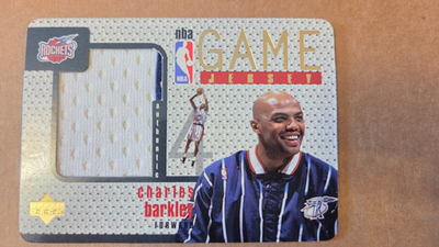 Very Rare 1997 Upper Deck Charles Barkley Game Used Jersey Card 