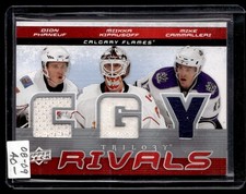 2008-09 Upper Deck Trilogy Rivals Dion Phaneuf/Miikka Kiprusoff/Mike