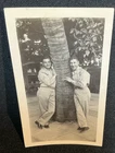 Vintage Snapshot Photo 2 Handsome Military Men WW2 era Leaning Gay Interest