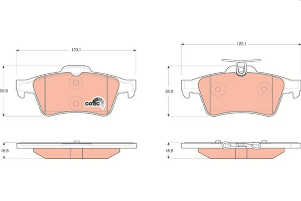 GDB1621 Trw Bremsbelagsatz, Scheibenbremse FüR Cadillac,Chevrolet,CitroËN,CitroË-image