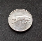 1967 Canada Silver 25 Cents Lynx Canadian Quarter 25C Good Condition