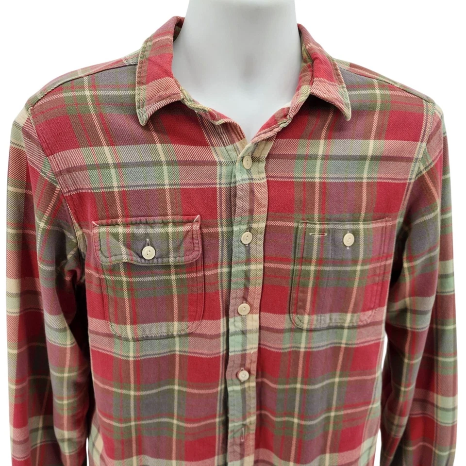 Polo Vintage Por Ralph Lauren Para Hombres Camisa Mediana Franela Forrada Térmica Multicolor Foto 3 de 4