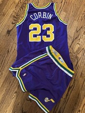 1993-94 Tyrone Ty Corbin Game Worn Used UTAH JAZZ JERSEY & SHORTS