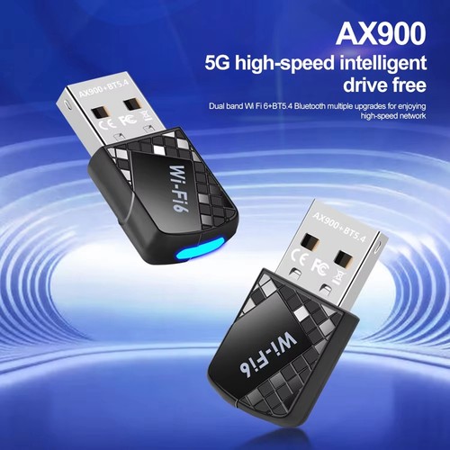 AX900 USB WiFi 6 Adapter 900Mbps Bluetooth 5.4 2 in 1 USB Dongle 2.4G 5G 8356 - Afbeelding 3 van 10