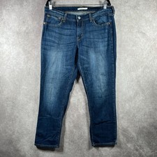 Levi's Boyfriend Jeans Womens 31 Blue Dark Wash Denim Mid Rise Stretch Everyday