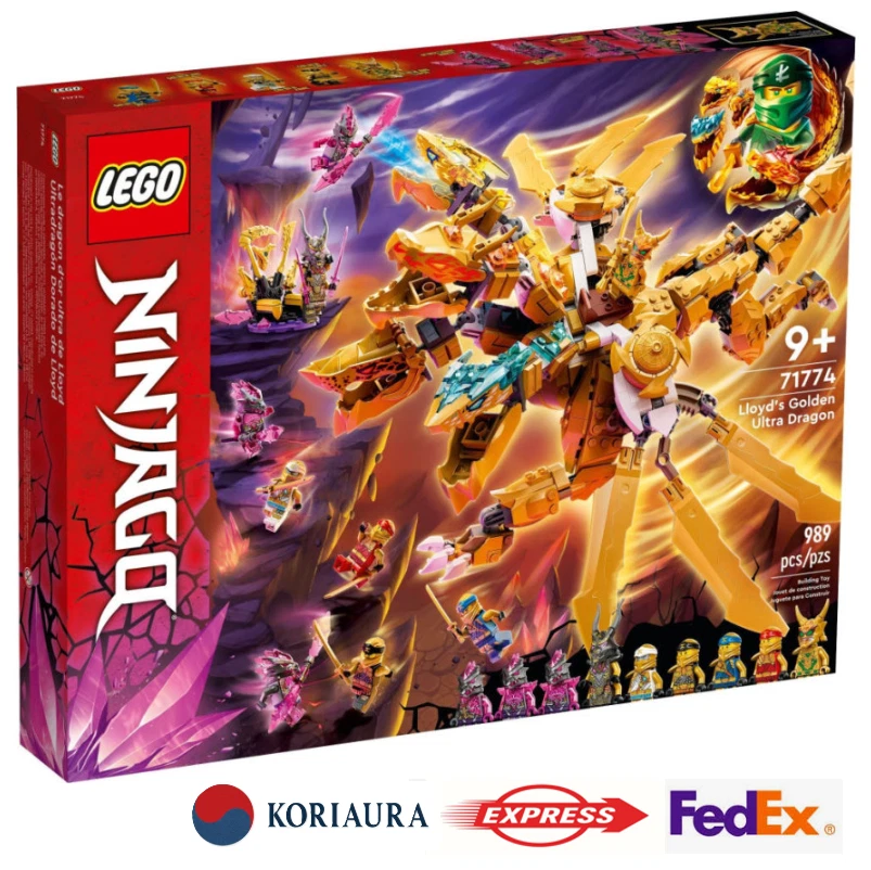 LEGO NINJAGO 71774 Lloyd's Golden Ultra Dragon 989pcs MISB US DDP