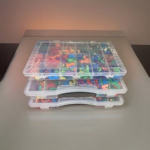 Alphabet Magnetic Plastic Letters w/ Word Work A to Z - Build Words 3 Cases