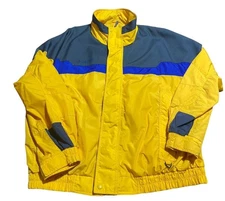 Vtg columbia bugaboo mens XL yellow rain outdoor jacket sportswear