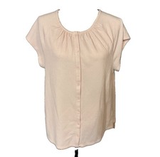 Banana Republic Women's Cap Sleeve Blouse in Blush Pink Medium