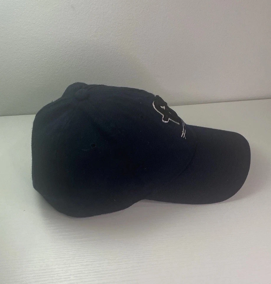 Vintage 90's Fubu Cap Script Logo 6 7/8 - 7 Fitted Color Dark Blue - Image 4 of 4